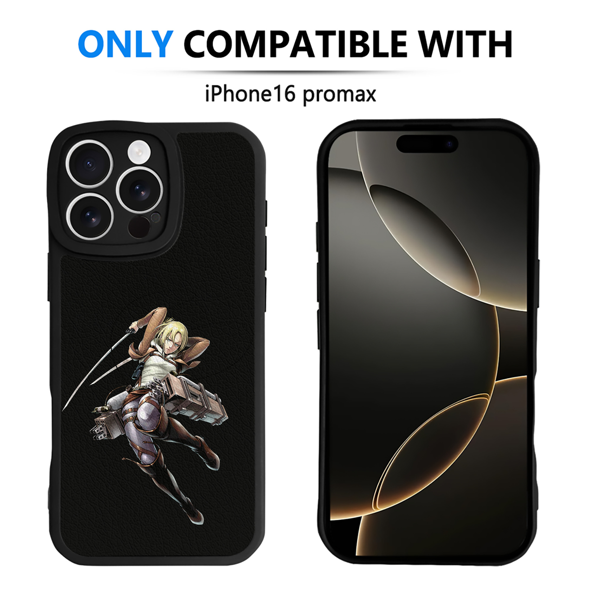 （画像用） 進撃の巨人 アニ・レオンハート Attack on Titan Annie Leonhart 【iPhone 16シリーズ対応】シリコンスマホケース（レザー調） 材質：シリコン